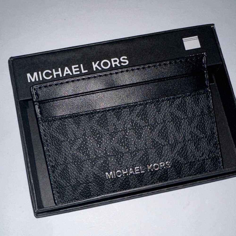 Michael Kors Signature Black Card Holder